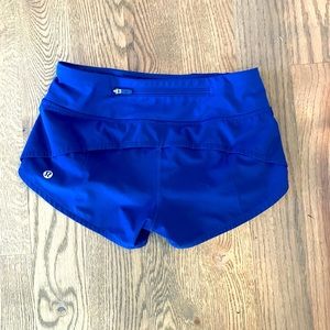 Lululemon blue size 0 2.5" speed up shorts
